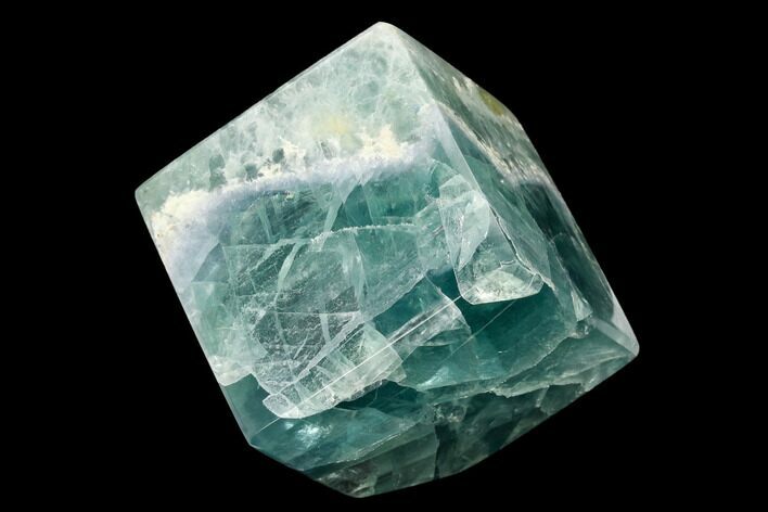 Polished Green Fluorite Cube - Mexico #153400